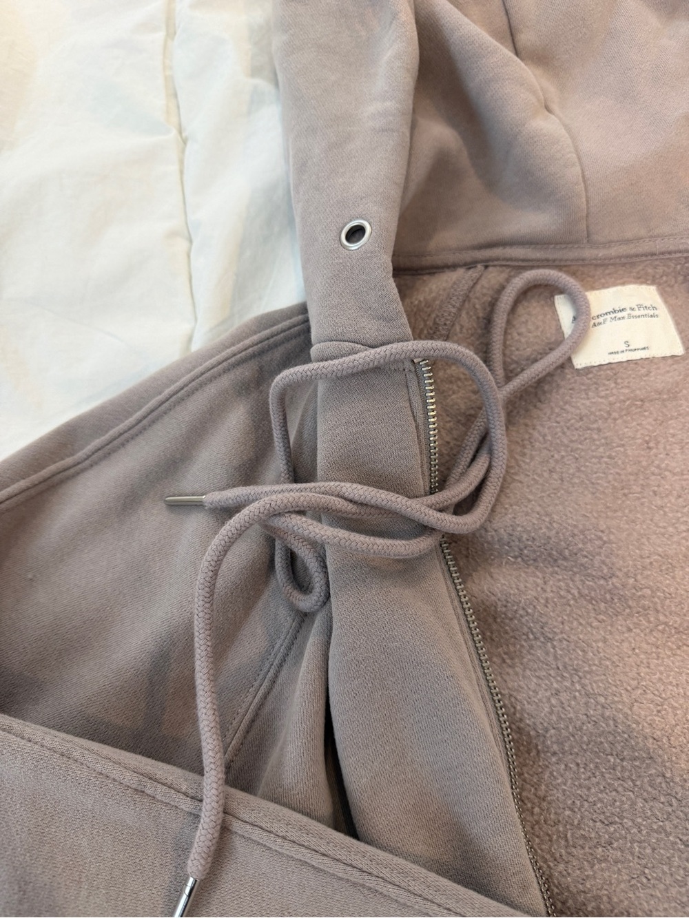 Abercrombie Dusty Purple Oversized Zip-Up Hoodie - Picture 4 of 4